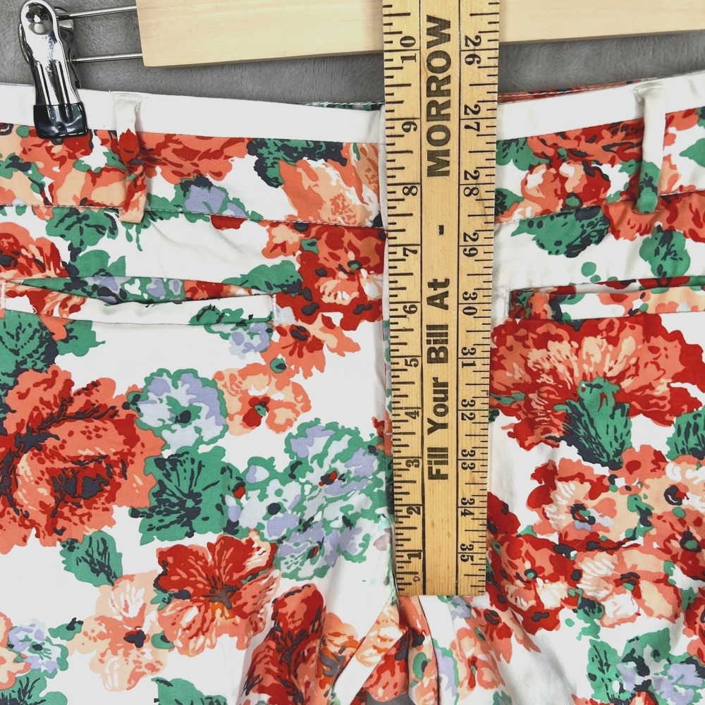Anthropologie Cartonnier Pants Women's Floral Crop Slacks Sz 6 Bloomcore Cottage - Picture 6 of 10